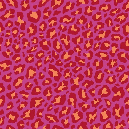 Musselin Leotupfen - pink