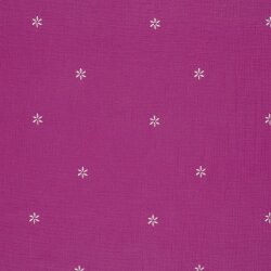 Musselin Bestickte Blümchen - pink