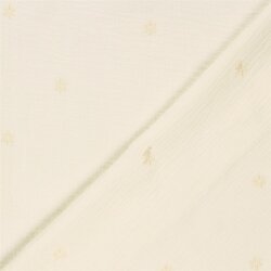Musselin Bestickte Blümchen - creme