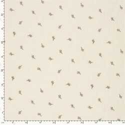 Musselin Bestickte Blütenzweig - creme