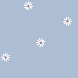 Musselin Bestickte Gänseblümchen - hellblau