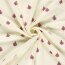 Musselin Bestickt Ornament - creme/pink