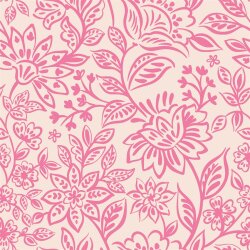 Musselin Blumenzauber - creme/hellink