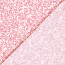Musselin Blumenzauber - creme/hellink