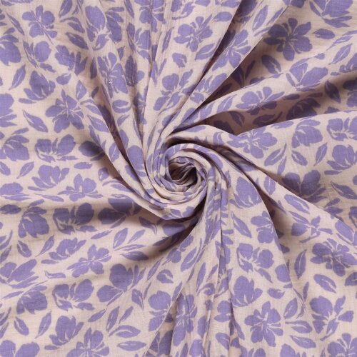 Musselin Blumenwind - softrosa