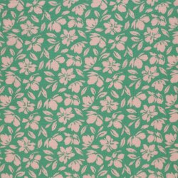 Musselin Blumenwind - hellpetrol