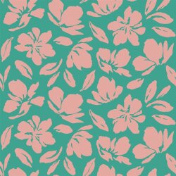 Musselin Blumenwind - hellpetrol