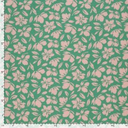 Musselin Blumenwind - hellpetrol