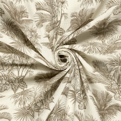 Musselin Palmen - creme
