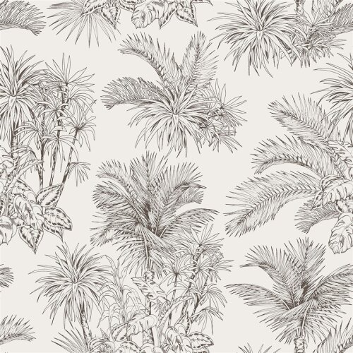 Musselin Palmen - creme