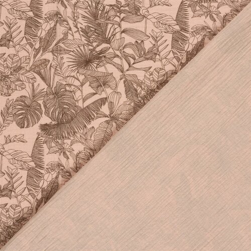 Musselin Dschungelpflanzen - rosa