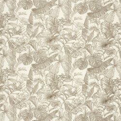 Musselin Dschungelpflanzen - creme