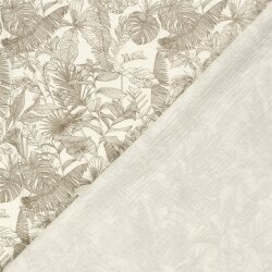 Musselin Dschungelpflanzen - creme