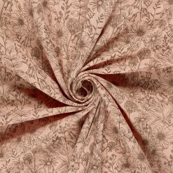 Musselin Blumenwiese - rosa