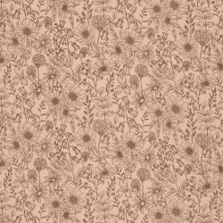 Musselin Blumenwiese - rosa