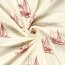 Musselin Segelboote - creme/rot