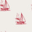 Musselin Segelboote - creme/rot