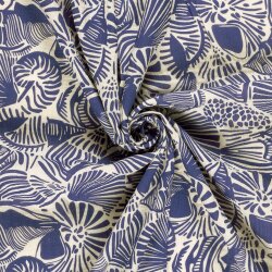 Musselin Muschelkunst - königsblau