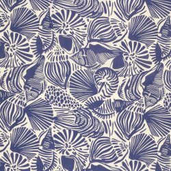 Musselin Muschelkunst - königsblau