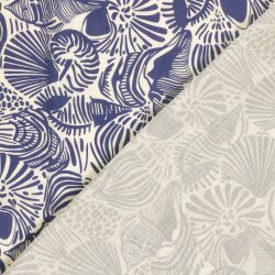 Musselin Muschelkunst - königsblau