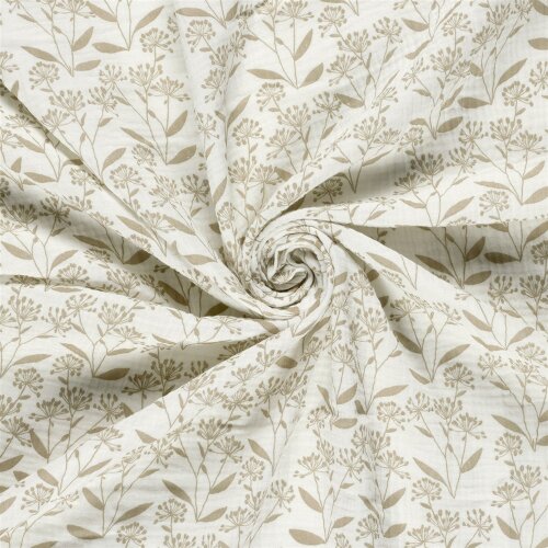 Musselin Blumendolden - creme/beige