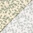 Musselin Blätterregen - beige/salbei