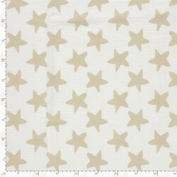 Musselin Sterne - creme/beige