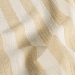 Musselin Streifen - beige/creme
