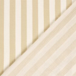 Musselin Streifen - beige/creme