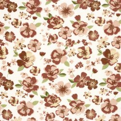 Musselin Blüten - creme/antikpink