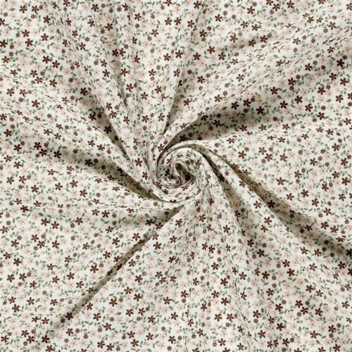 Musselin Mini Blumen - creme