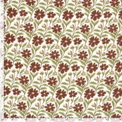 Musselin Blumen & Knospen - creme/antikpink