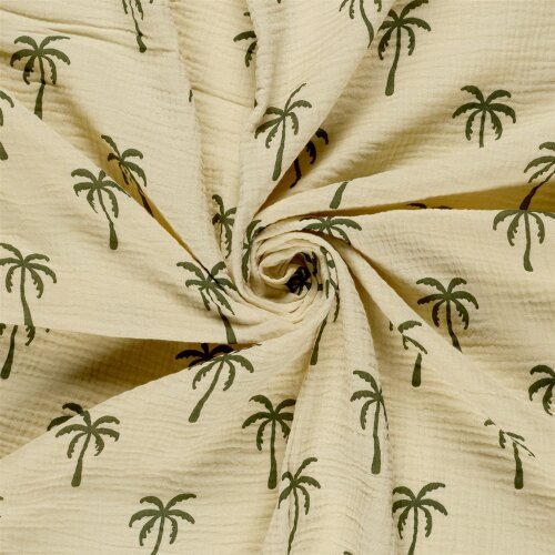 Musselin Palmen - hellbeige