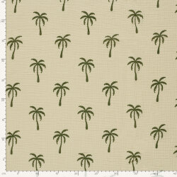 Musselin Palmen - hellbeige