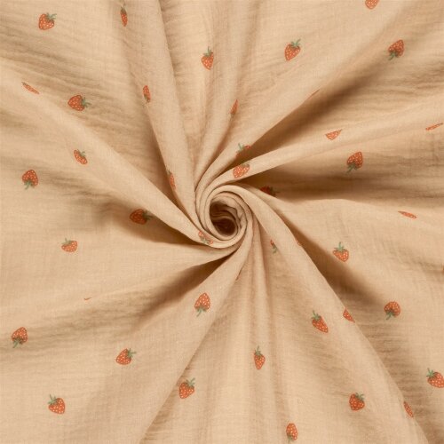 Musselin Erdbeeren - altrosa