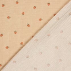 Musselin Erdbeeren - altrosa