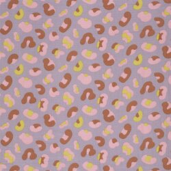 Musselin XXL Leotupfen - lavendel