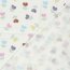Musselin bunte Herzblumen - creme