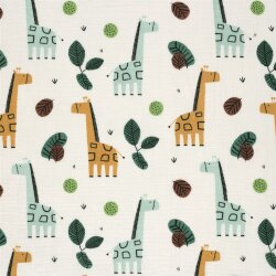 Musselin bunte Giraffen - creme