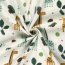 Musselin bunte Giraffen - creme