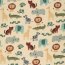Musselin bunte Zootiere - hellbeige