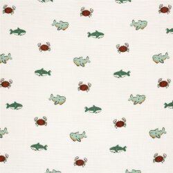 Musselin Meerestiere - creme