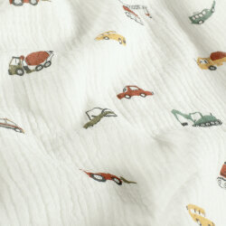 Musselin Fahrzeuge - creme