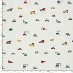 Musselin Fahrzeuge - creme