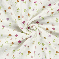 Musselin Sommerblümchen - creme