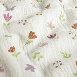 Musselin Sommerblümchen - creme