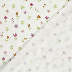 Musselin Sommerblümchen - creme