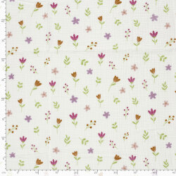 Musselin Sommerblümchen - creme