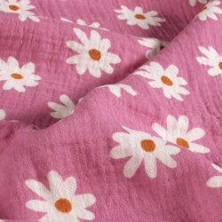 Musselin Margeriten - hellpink