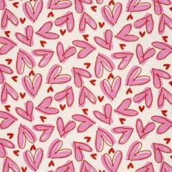 Musselin Herzkunst - creme